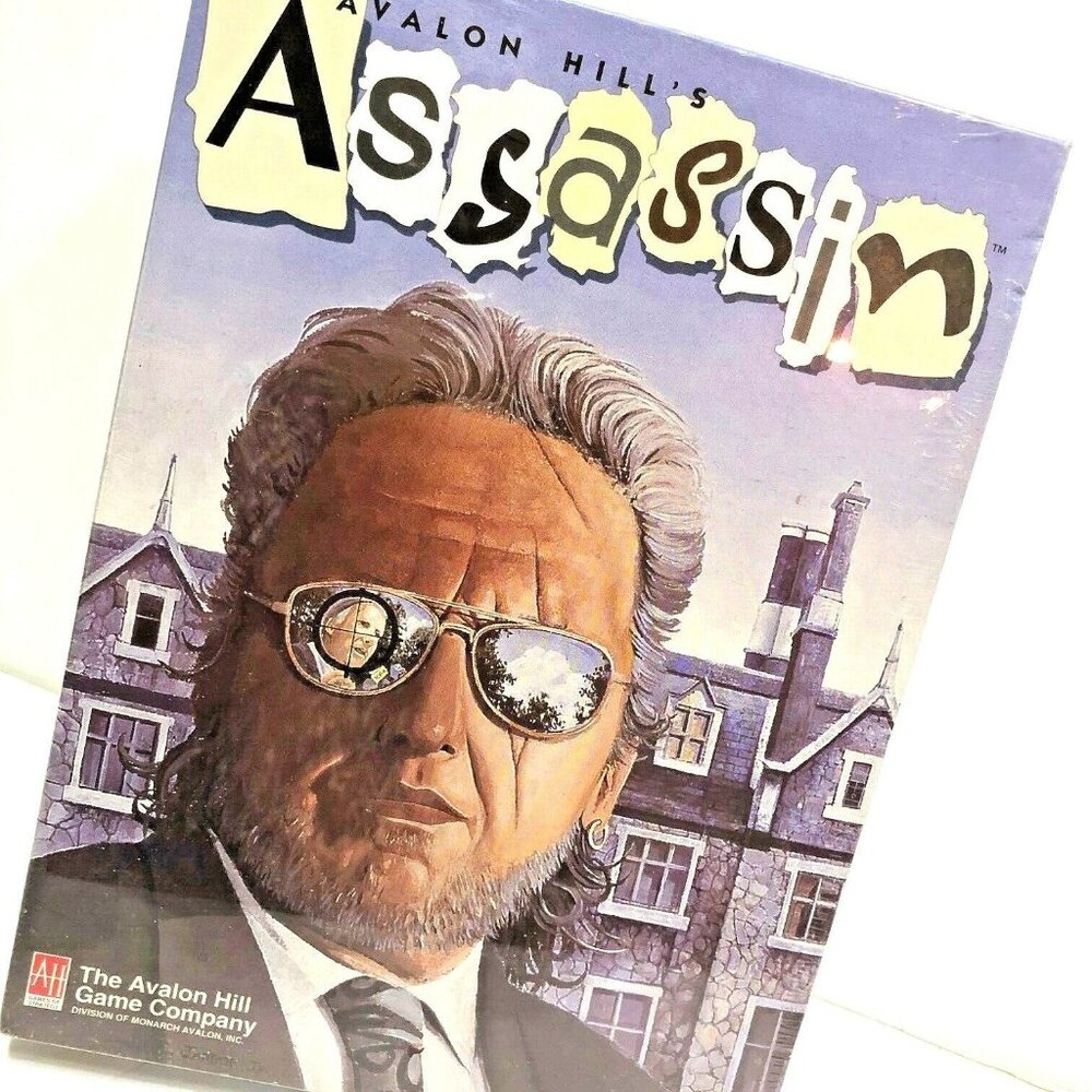 NIB Avalon Hill ASSASSIN Board Game VTG Sealed Challenging European Card 1993